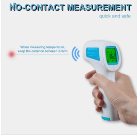 BODY INFRARED THERMOMETER with Memory Function, Color Alarm