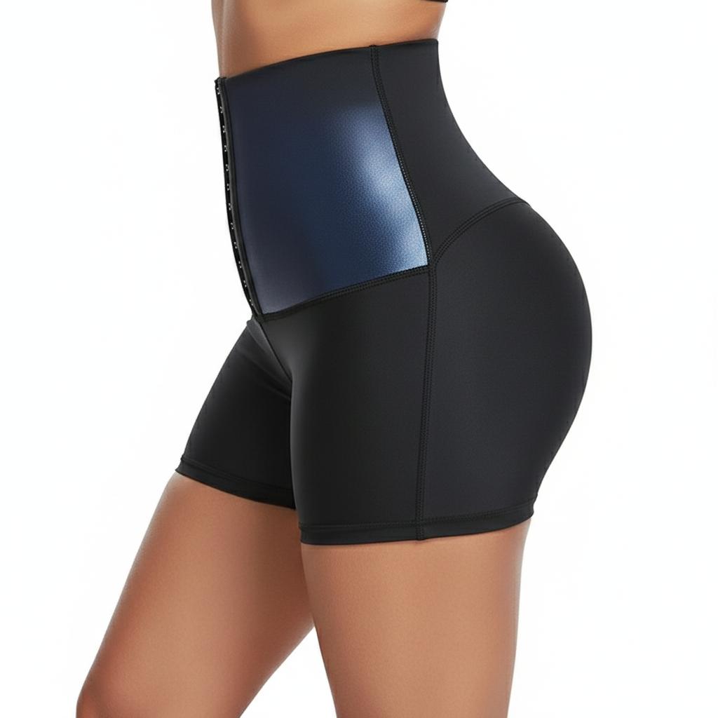 High -Waisted Neoprene Waist Training Shorts