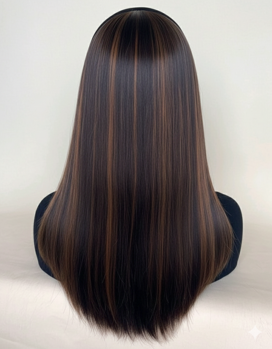 Long Bob Straight headband human blend