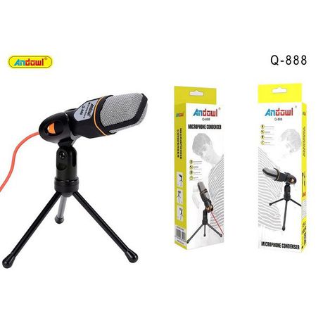 High Quality Wired Microphone Q888 Audio 3.5mm Recording Microphone